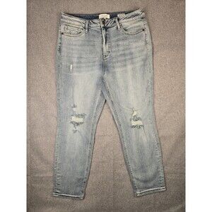 Judy Blue Skinny Jeans Womens 13/31 Light Wash Distressed Denim JB8826 High Rise